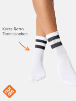 NUR DIE Unisex Sportsocken Kurzsocken 3er Pack - mixweiß-schwarz - Größe 35-38