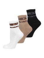 NUR DIE Unisex Sportsocken Kurzsocken 3er Pack - leo - Größe 35-38