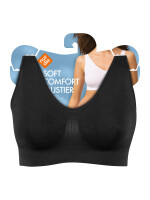 NUR DIE Damen Bustier Soft Comfort - schwarz - Größe 36-38