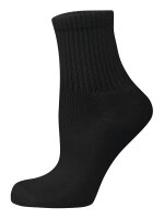 NUR DIE Unisex Sportsocken Kurzsocken 3er Pack - schwarz-grau - Größe 43-46
