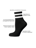 NUR DIE Unisex Sportsocken Kurzsocken 3er Pack - schwarz-grau - Größe 43-46