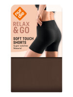 NUR DIE Damen Shorts Soft Touch - Relax & Go - dunkelbraun - Größe 36-38