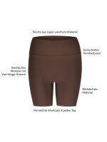 NUR DIE Damen Shorts Soft Touch - Relax & Go - dunkelbraun - Größe 36-38