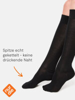 NUR DIE Damen Kniestrümpfe Bambus¹ Komfort - schwarz - Größe 35-38
