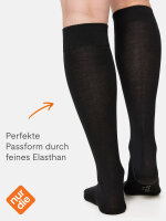 NUR DIE Damen Kniestrümpfe Bambus¹ Komfort - schwarz - Größe 35-38