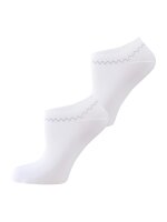 NUR DIE Damen Sneakersocken Schuh Söckchen 2er Pack - weiss - Größe 38