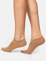 NUR DIE Damen Sneakersocken Schuh Söckchen 2er Pack - amber - Größe 42