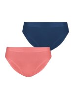NUR DIE Damen Slip Mini 2-Pack ashrose-vintageindigo - Größe 36-38