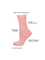 NUR DIE Damen Socken Bambus¹ Fancy 2er Pack -  rosa-grün - Größe 35-38