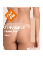 NUR DIE Damen String Invisible Seamless 2-Pack beige - Größe 38