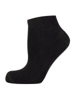 NUR DIE Unisex Sneakersocken Frotteesohle 4er Pack - schwarz - Größe 35-38