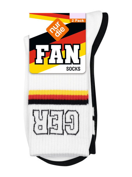 NUR DIE Unisex Sportsocken Fan 2er Pack - set ger - Größe 43-46