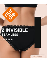 NUR DIE Damen Slip Invisible Seamless Lace 2er Pack