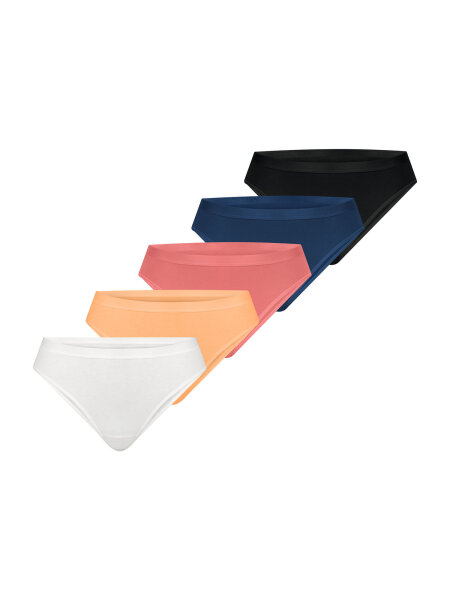NUR DIE Damen Brasilslip Basic 5-Pack mixset1 - Größe 36-38