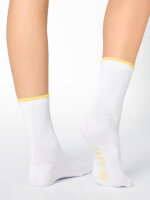 NUR DIE Herren Socken Good Vibes 2er Pack - gelbepalme-weiß - Größe 43-46