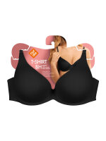 NUR DIE Damen T-Shirt BH mit Bügel Basic - schwarz - Größe 75A