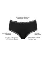 NUR DIE DAMEN INVISIBLE LACE PANTY 2ER PACK - schwarz - GRÖSSE 40-42