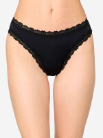 NUR DIE DAMEN INVISIBLE LACE STRING 2ER PACK - schwarz - GRÖSSE 36-38