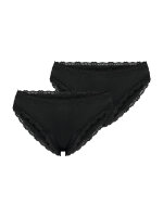 NUR DIE DAMEN INVISIBLE LACE SLIP 2ER PACK - schwarz - GRÖSSE 36-38