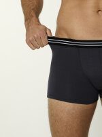 NUR DIE Herren Boxer Cotton Stretch 2-Pack anthrazit-dunkelblau - Größe L