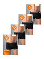 NUR DIE Herren Boxer Cotton Stretch 8-Pack schwarz - Größe L