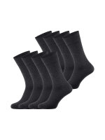 NUR DIE Herren Freizeitsocken Bambus Komfortbund 8-Pack anthrazitmel- - Größe 39-42