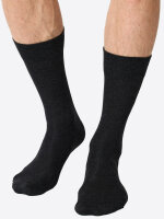 NUR DIE Herren Freizeitsocken Bambus Komfortbund 8-Pack anthrazitmel- - Größe 39-42