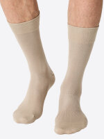 NUR DIE Herren Freizeitsocken Bambus Komfortbund 8-Pack beigegrau - Größe 39-42
