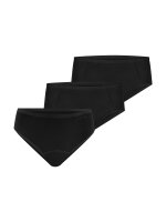 NUR DIE Damen Periodenslip Protection Trio Panty mittelstark extrastark 3-Pack schwarz - Größe 36-38
