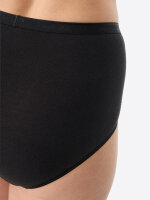 NUR DIE Damen Taillenslip Bio-Baumwolle GOTS-zertifiziert 4-Pack schwarz,beige1 - Größe 44-46