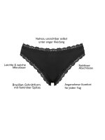 NUR DIE DAMEN INVISIBLE LACE BRAZILIAN 2ER PACK - schwarz - GRÖSSE 36-38