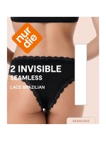 NUR DIE DAMEN INVISIBLE LACE BRAZILIAN 2ER PACK - weiß - GRÖSSE 44-46