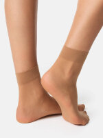 NUR DIE Damen Söckchen 20 DEN 2er Pack - amber - one size