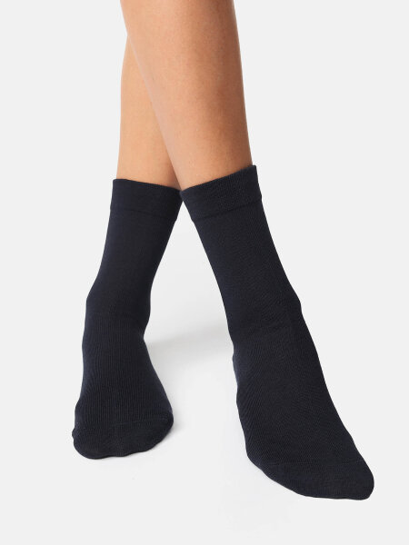 NUR DIE Damen Socken Ohne Gummi 3er Pack - maritim - 35-38