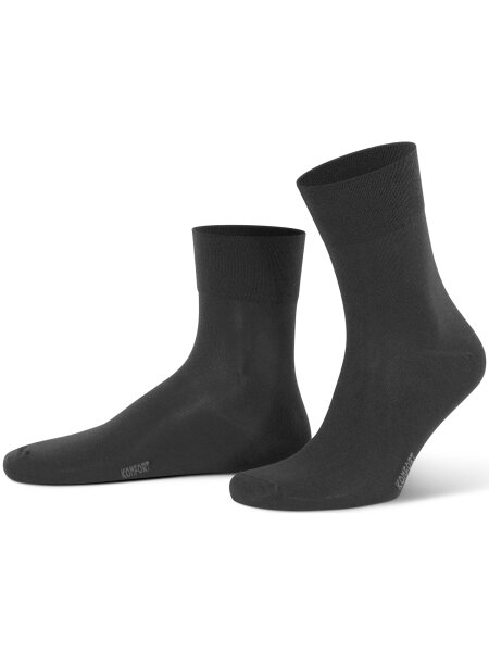 NUR DIE Socke Feine Baumwolle Komfort - schwarz - 39-42