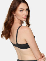 NUR DIE Damen BH ohne Bügel aus Baumwolle - schwarz - 80 B