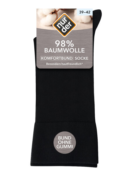 NUR DER Socke 98% Baumwolle Komfort