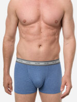 NUR DIE Herren Boxershorts Organic Cotton 2er Pack - blau/blaumelange - Größe 5 | M | 50