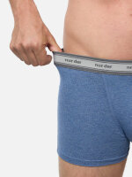 NUR DIE Herren Boxershorts Organic Cotton 2er Pack - blau/blaumelange - Größe 5 | M | 50