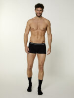 NUR DIE Herren Boxershorts Cotton Strech 3er Pack - schwarz - Größe 5 | M | 50