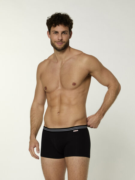 NUR DIE Herren Boxershorts Cotton Strech 3er Pack - schwarz - Größe 7 | XL | 54