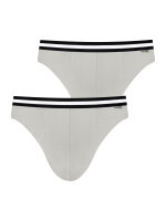 NUR DIE Herren Slip Cotton Stretch 2er Pack - hellgrau - Größe 5 | M | 50