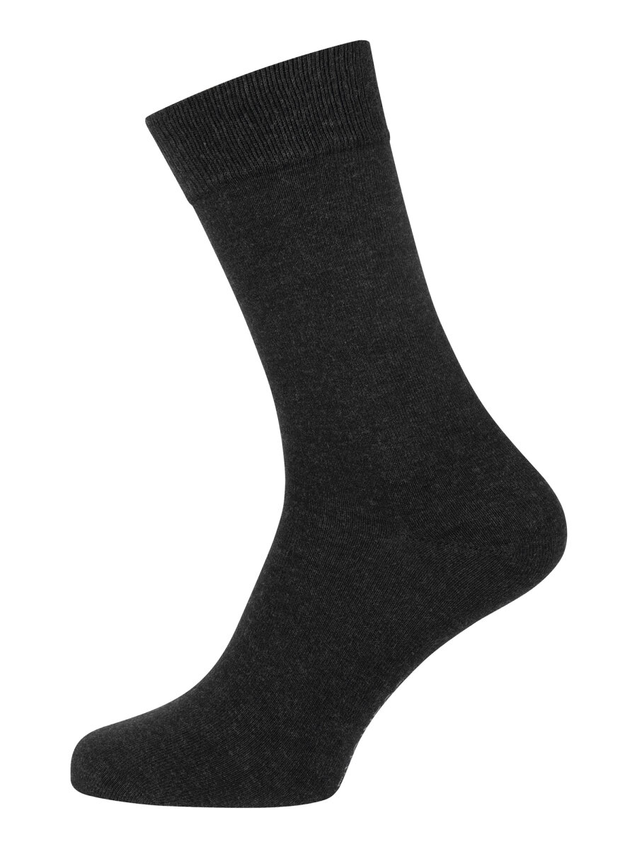 DER Pack Baumwolle NUR Socken anthrazitmelang Business - 2er
