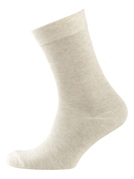 NUR DER Socken Ohne Gummi 3er Pack - beigemelange - Größe 39-42