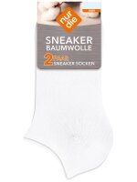 NUR DIE Herren Sneaker Socken Baumwolle 2er Pack - weiß - Größe 39-42