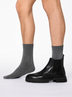 NUR DIE Herren Bambus¹ Boots Socke - mittelgraumel. - Größe 39-42
