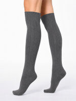NUR DIE Damen Overknee Strümpfe - hellgrau - 35-38