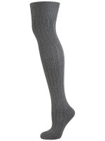 NUR DIE Damen Overknee Strümpfe - hellgrau - 35-38