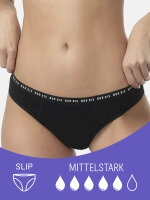 NUR DIE Periodenunterwäsche Slip Alles Geregelt mittelstark - schwarz - 48-50