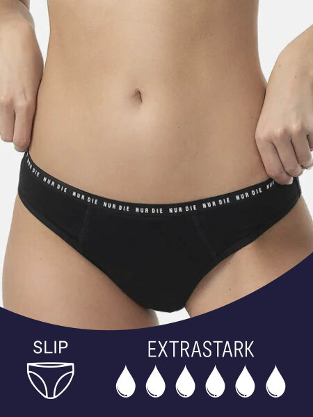 NUR DIE Periodenunterwäsche Slip - ALLES GEREGELT extrastark - schwarz - 36-38